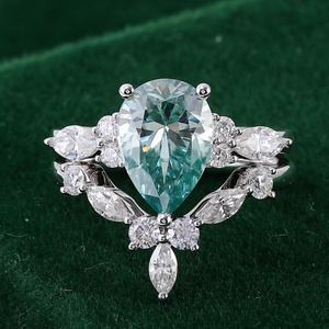 แหวนแฟชั่น แหวนเพชรเลี้ยงในห้องปฏิบัติการ แหวนคู่รัก แหวนแต่งงาน ชุดแหวนทอง 18k ประดับเพชร - Product Image 6