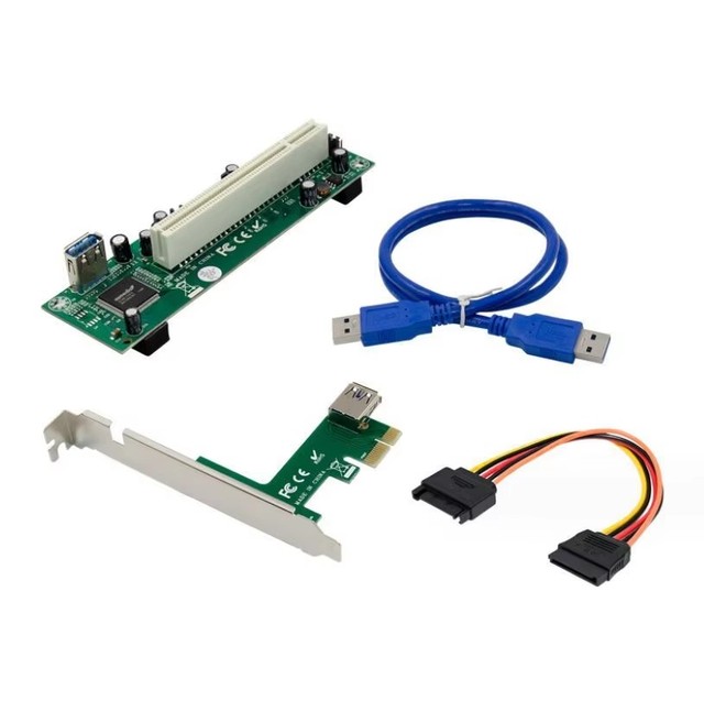 PCI-E x1 to 2xPCI card slot expansion card; PCI card slot conversion card; Split type