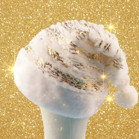 Casquette de Noël personnalisée de haute qualité, écologique, avec motif flocons de neige et nuages estampés or, en peluche, pour adultes et enfants