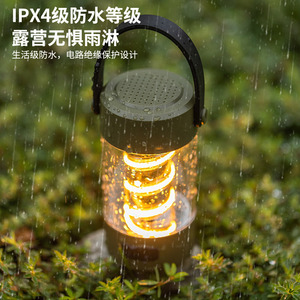 Luz LED Bluetooth para Camping, Recargable, Portátil, para Tienda de Campaña, con Altavoz, Luz Ambiental Inalámbrica, Blanco Cálido - Product Image 4
