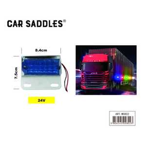 ไฟข้างรถบรรทุก 8.4x7.5 ซม. สีฟ้า 24V LED - Product Image 2