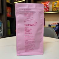Personnalisation en usine de sels de bain, shampooings, savons, parfums solides, produits de bain, emballages étanches, sacs en plastique à fermeture éclair avec logo