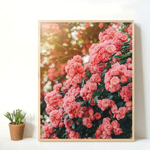 Venta al por mayor <span class=keywords><strong>precio</strong></span> barato marco de madera hermosas flores imagen DIY <span class=keywords><strong>pintura</strong></span> por números para adultos - Product Image 6