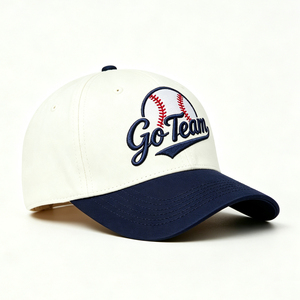 Casquette de baseball brodée 6 panneaux Go Team, chapeau de soleil ajustable pour hommes et femmes, casquette de sport décontractée pour le golf, la course et les activités de plein air - Product Image 4