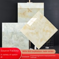 Warme Jade fliese 800x800 Ganzkörper-Bodenfliesen aus verglastem Marmor Rutsch feste, verschleiß feste Außenwand für moderne Restaurants
