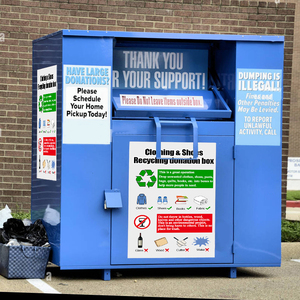 Contenedor de Basura para Exteriores de Gran Volumen, Caja de Almacenamiento de Acero, Contenedor de Reciclaje y Donación de <span class=keywords><strong>Ropa</strong></span> - Product Image 1
