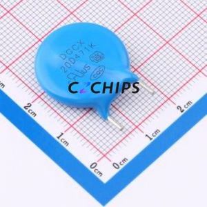 วาริสเตอร์ DGCX20D471KOB3F ผ่านชิ้นส่วนรู (THT),P = 10mm ตัวต้านทาน470V 775V 385V 300V - Product Image 1