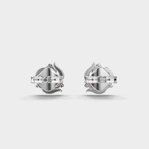 Élégantes boucles d'oreilles à clous en diamant en argent sterling 925, bijoux raffinés pour mariage, anniversaire, élégance au quotidien - Product Image 1