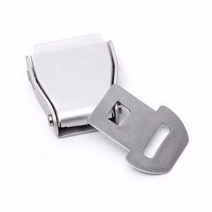 Aluminum Alloy Aircraft Buckle <b>Seat</b> <b>Belt</b> Accessory Silver White <b>Replacement</b> Repair Part For Aviation Yacht Amusement Equipment - Product Image 1