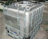 Réservoir fourre-tout IBC en acier inoxydable de 275 gallons 1000L pour le stockage en vrac d'alcool d'eau 500L 1500L 2000L Solutions de récipient à pression