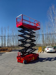 Chiều cao 4-16m thủy lực tự động chạy bằng pin kéo thang máy nâng điện giàn giáo - Product Image 2