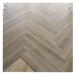 Plastic Wood Flooring PVC Herringbone Rigid Core SPC Plastic Flooring Wooden Lvt Vinyl Flooring