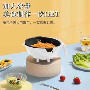 อุปกรณ์ครัว เครื่องหั่นผักผลไม้เอนกประสงค์ แบบใช้มือ 9 in 1 ที่หั่นผักพร้อมตะกร้ากรองและเครื่องบดเนื้อ - Product Image 3