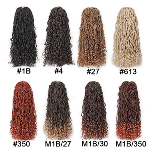 Extensiones de pelo de ganchillo para mujer, pelo largo con trenzas rizadas de 24 pulgadas - Product Image 5