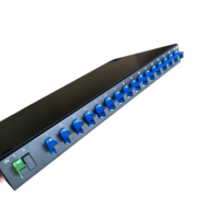 BANGBANG 1x16 Boîtier de terminaison PLC en cassette, Montage en rack SC, Répartiteur optique ODF, Panneau de brassage fibre optique FTTH, Acier laminé à froid