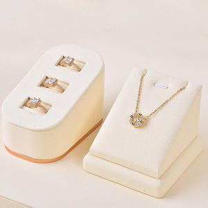 عرض المجوهرات البيج تشن لو الدعائم قلادة خاتم عشيق أقراط المجوهرات عرض موقف عداد العرض - Product Image 4