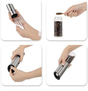 Electric <b>Pepper</b> Mill Salt <b>Grinder</b> Stainless Steel Rechargeable USB Gravity Eco-Friendly 170ml Capacity Dishwasher Safe Spice - Product Image 4