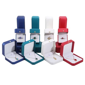 Manufacturer's direct supply of high-end customized logo luxury Pu <b>leather</b> jewelry box ring box - Product Image 3