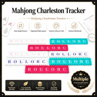 Tableau de score de mahjong imprimé en 3D en plastique coloré avec marquages clairs, design minimaliste contemporain, accessoire de jeu