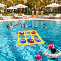 Jeu de fléchettes flottant gonflable pour piscine, comprenant 10 balles de jeu, jouet aquatique estival pour enfants et adultes