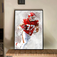 Joueur de football américain Star Sport Wall Art Peinture sur toile Rugby Minimaliste Posters and Prints Home Decor Paintings
