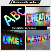 Letrero LED Personalizado CARREY, Letrero LED Colorido para Exteriores, Letrero 3D con Letras Iluminadas Frontalmente, Letrero Luminoso para Tiendas