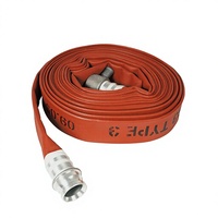 Tuyau d'incendie 16 bars rouge pour camion de pompiers, hydrant, sauvetage d'urgence, alimentation en eau industrielle