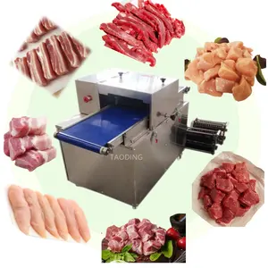 Machine à découper électrique froide en cubes et bandes de porc Équipement pour trancher la viande fraîche Planche à découper pour la viande