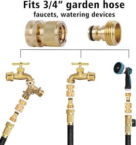 Connettore rapido per tubo da giardino in <span class=keywords><strong>ottone</strong></span> da 3/4 di pollice più venduto - Product Image 5