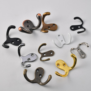 Zinc Alloy Double Hook Wall Mounted Coat And Cap Hook <b>For</b> Entryways Behind Doors On Walls Animal Shape Retro Style - Product Image 1