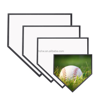 Plaque en MDF vierge pour sublimation, en forme de plaque de base de softball, blanc brillant, 10x10 pouces, pour photos imprimables, artisanat, récompenses sportives, souvenirs et cadeaux
