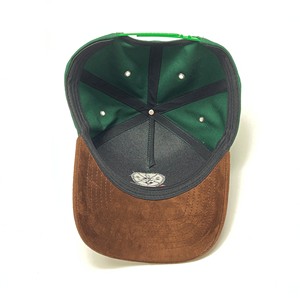 Tùy Chỉnh Thêu Biểu Tượng 5 Bảng Điều Chỉnh Da Lộn Gorras Mũ Bóng Chày Hai Tone Cong vành Sang Trọng Bông Trucker Hat Mũ Bóng Chày Cho Nam Giới - Product Image 5