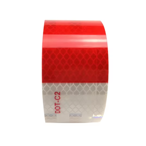 Cinta Reflectante Roja y Blanca DOT-C2 de Alta Reflectividad e Impermeable para Camiones y Vehículos Comerciales, Fabricada por Lianxing - Product Image 4
