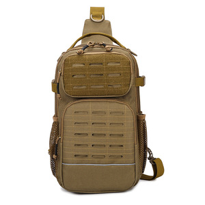 Bolso Táctico de Pecho para Hombre, Bandolera Impermeable y Resistente al Desgaste para Pesca al Aire Libre, Senderismo y Deportes, Color Sólido - Product Image 4