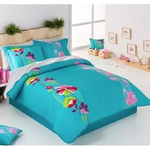 Juego de Edredón Brix de 8 Piezas con Apliques Florales Bordados, Edredón Moderno para el Hogar - Product Image 4