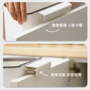 <b>Wall</b> <b>Mounted</b> Trash Can Kitchen Cabinet Door Hanging <b>Storage</b> <b>Bin</b> Large Size Lidless Rectangular Indoor Use - Product Image 1