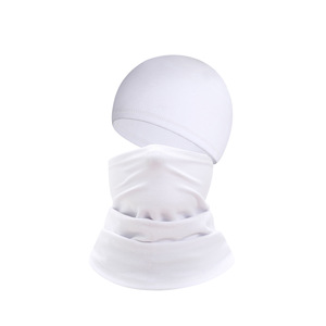Outdoor Warm Neck Warmer Solid Color Fleece Cycling Face Mask Windproof Hat Helmet Liner Adult Sports Cap Set - Product Image 3