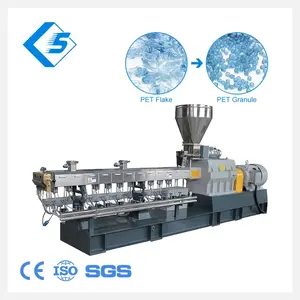 Wasted PET Plastic Pellet Pelletizing Extrusion Line Recycling Granulators Equipment Compacting Water - Ring Granulation Machine