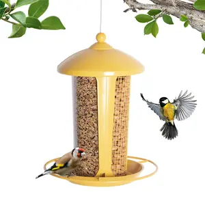 Comedero colgante de metal personalizado para pájaros al aire libre con cordón de alambre fuerte para decoración de jardín