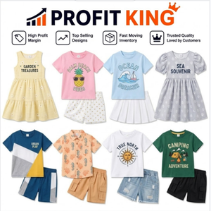 Conjuntos Casuales de Verano para Niños, 2 Piezas, Sensación de Algodón Transpirable, Surtido de Estilos Aleatorios, Entrega Incluida - Product Image 1