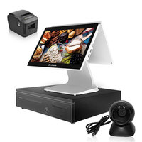 Alta calidad todo en uno PC sistema Android precio al por mayor Dural pantalla Linux pos máquina tarjeta de crédito pos máquina