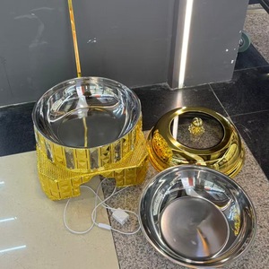 เตาอุ่นอาหารบุฟเฟ่ต์สแตนเลส 8 ลิตร สีทอง ทรงกลม สำหรับโรงแรม ร้านอาหาร อุปกรณ์อุ่นอาหาร - Product Image 4