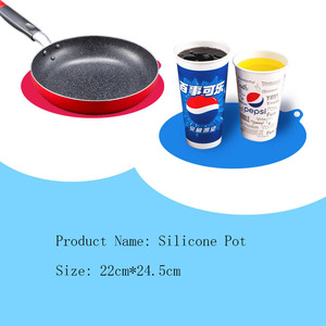 Tapis de table rond multifonctionnel en silicone résistant à la chaleur, antidérapant, pour cuisine, support de casserole, dessous de plat en silicone - Product Image 4