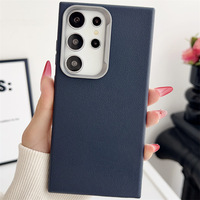 Coque de téléphone antichoc de luxe en cuir artificiel TPU souple pour Samsung Galaxy S25 S24 S23 S22 S21 S20 Ultra Plus