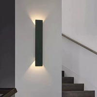Lámpara de Pared Moderna AB, Diseño de Tira Larga, Aluminio y Acrílico, IP65 Impermeable, para Pasillo, Escalera, Pilar, Decoración de Fondo, AC85-265V