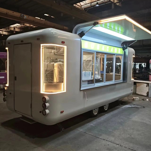 Camion de restauration mobile entièrement équipé pour café et tacos, en acier inoxydable, multifonctionnel, résistant à la rouille, 4 roues, pour la restauration commerciale - Product Image 1