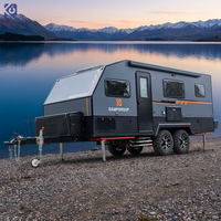CAMPTRL Remorque de voyage compacte et légère, petit camping-car remorquable, maison mobile portable, petite maison facile à remorquer pour les courts séjours en camping