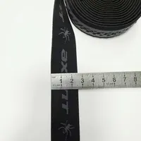Ruban élastique en nylon haute ténacité imprimé sur mesure, motif chevrons, gel de silice noir antidérapant pour accessoires de sac