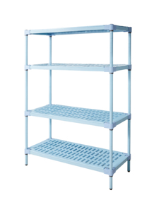 Thương mại chống gỉ 4 Tier lưu trữ Kệ giá khách sạn nhà bếp phòng lạnh nhựa kệ - Product Image 5