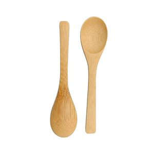Cucharas de bambú o madera sin pintar para sopa y comidas, cucharas de café de mango largo, pequeñas cucharas de bambú para miel y mermelada. - Product Image 5